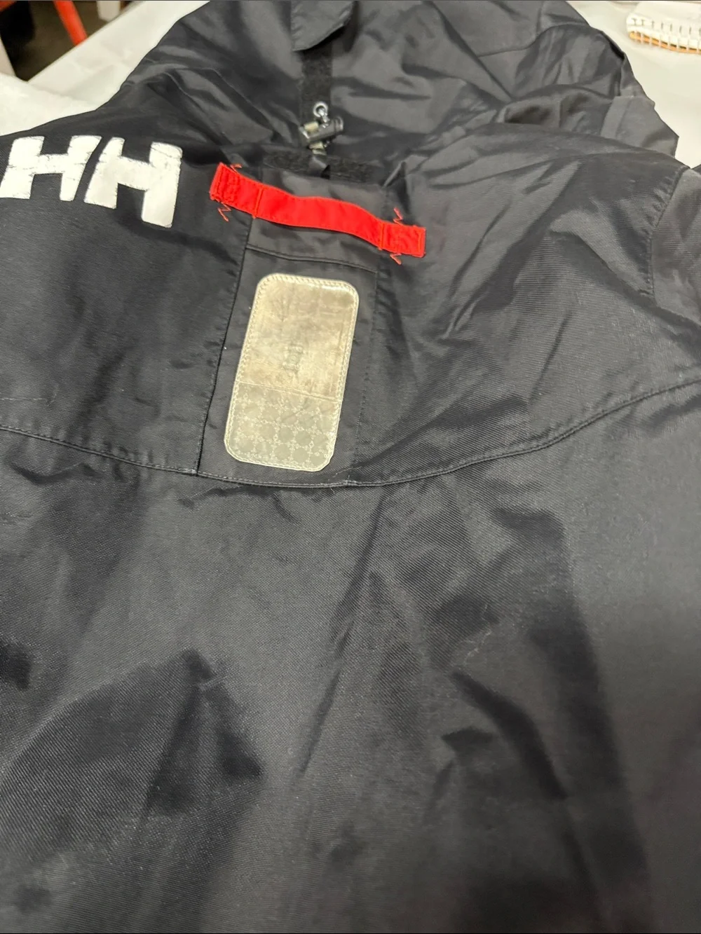 Helly Hansen Black Ski Jacket with Pink and White Accents